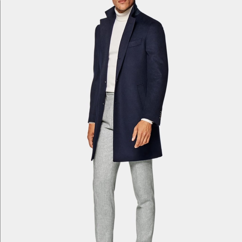 Navy Overcoat SUITSUPPLY